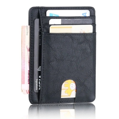 Mens leather slim wallet - slim,